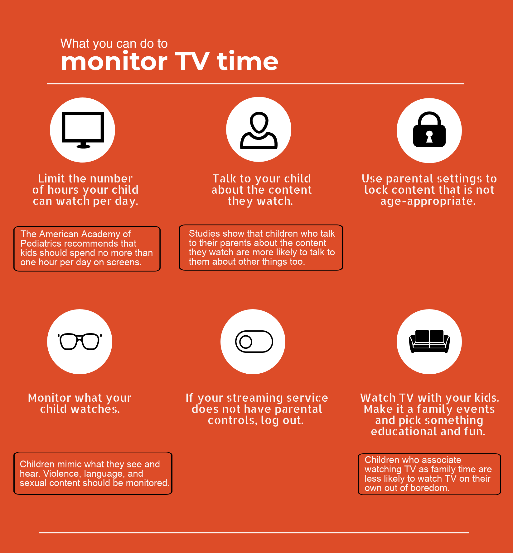 Monitor TV time infographic