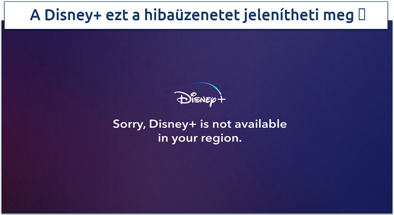 Pillanatkép a Disney+ hibaüzenetről