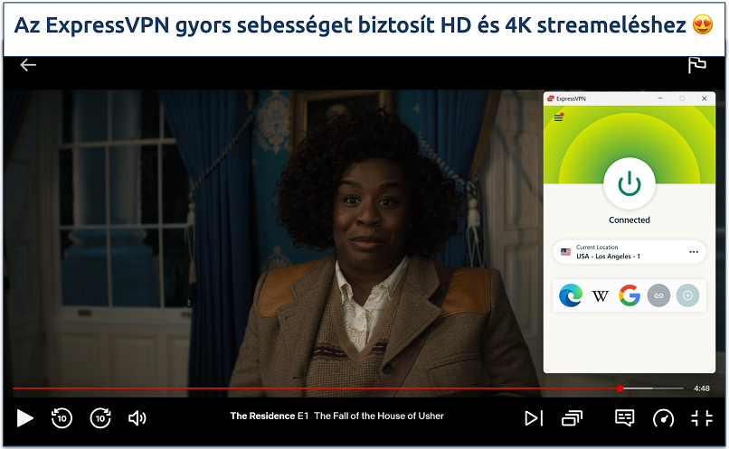 Képernyőkép A rezidencia streameléséről Netflixen az ExpressVPN USA - Los Angeles - 1 szerveréhez csatlakozva